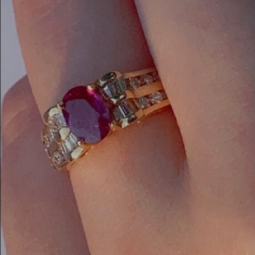 Ruby and diamond ring
